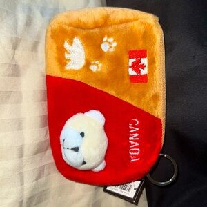 Canada Flag and Bear coin keychain purse